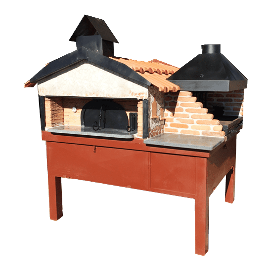 Forno a legna artigianale personalizzabile con barbecue